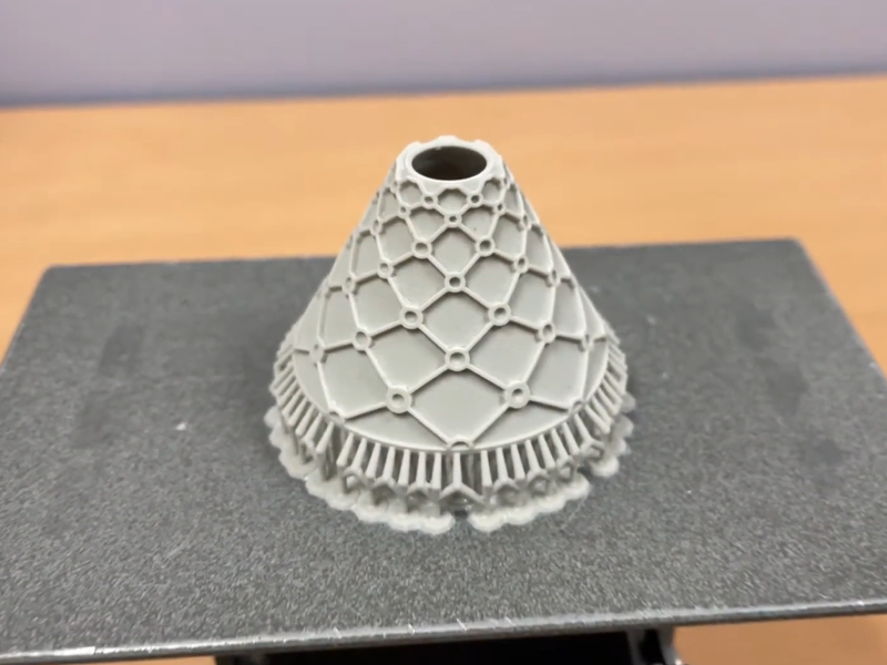 Um modelo impresso em 3D na impressora Bison 1000
